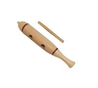 KANLVU Beech Wood Guiro Instrument with Scrapers, Fish Shaped Latin Percussion Instrument Musical Training Tool for Adults with Rhythm Sticks(20cm)