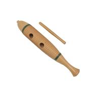 KANLVU Beech Wood Guiro Instrument with Scrapers, Fish Shaped Latin Percussion Instrument Musical Training Tool for Adults with Rhythm Sticks(35cm)