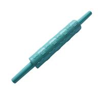 KANLVU Diy Rolling Pin Cake Baking Kitchen Tool Plastic Embossing Dough Roller Printing Fondant Pattern Roller Pin for Pastries(Blue)