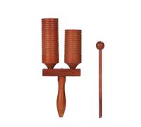 KANLVU Double-Headed Wooden Guiro Instrument Portable High and Low Latin Percussion Live Performances and Band Accompaniment Musical Instrument(A - reddish brown)