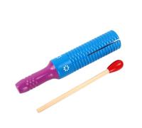 KANLVU Durable Wooden Guiro Instrument Latin Percussion Instrument with Rhythm Sticks for Bright Tones Beginners and Music Lover Salsa, Musical Training(Blue)