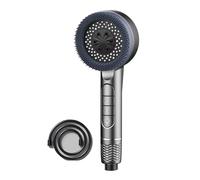 KANLVU Filtered Shower Head with Handheld, Ion Drops Shower Head Push-Button Controls, High Pressure Showerhead One-Touch Pause, Removes Chlorine(Grey,+1.5M Tube)