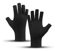 KANLVU Fingerless Design Compression Gloves for Arthritis Joint Rehabilitation Arthritis Gloves for Yoga, Gym, Sports, Cycling & Breathable Nursing Care(Black,L)