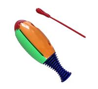 KANLVU Guiro Instrument African Professional Latin Percussion Colorful Fish Shaped Musical Instrument with Scraper for Beginners and Music Lover