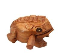 KANLVU Guiro Instrument with Rhythm Sticks, Wooden Frog Instrument Latin Percussion for Beginners, Live Performances(F)