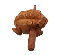 KANLVU Guiro Instrument with Rhythm Sticks, Wooden Frog Instrument Latin Percussion for Beginners, Live Performances(B)