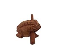 KANLVU Guiro Instrument with Rhythm Sticks, Wooden Frog Instrument Latin Percussion for Beginners, Live Performances(A)