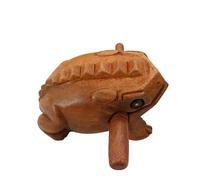 KANLVU Guiro Instrument with Rhythm Sticks, Wooden Frog Instrument Latin Percussion for Beginners, Live Performances(D)