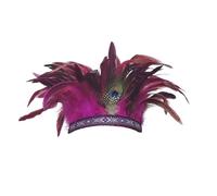 KANLVU Indian Feather Headdress Showgirl Accessories Carnival Stage Catwalk Performance Props Flapper Headpiece for Themed Weddings, New Year'S Eve Bash, Charleston Dance(Children,D)