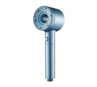 KANLVU Ion Drops Shower Head Air Turbo Technology, 5-Spray Modes, Slide Pause Control, Hollow Vortex Design, Filtered Shower Head with Handheld, Thickened Abs Showerhead(Blue,1 PCS)