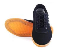KANLVU Kung Fu Shoes for Men & Women Traditional Martial Arts Shoes with Non-Slip Sole and Breathable Fabric Outdoor Running Sneakers for Tai Chi & Exercise(Black,6 UK)
