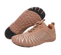 KANLVU Lightweight Barefoot Shoes Women, Martial Arts Shoes for Men Non-Slip Tai Chi Kung Fu Shoes for Training, Yoga, Running Sneakers and Walking(Brown,8 UK)