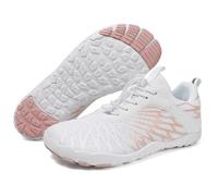 KANLVU Lightweight Barefoot Shoes Women, Martial Arts Shoes for Men Non-Slip Tai Chi Kung Fu Shoes for Training, Yoga, Running Sneakers and Walking(Pink,9.5 UK)