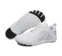 KANLVU Lightweight Barefoot Shoes Women, Martial Arts Shoes for Men Non-Slip Tai Chi Kung Fu Shoes for Training, Yoga, Running Sneakers and Walking(White,8.5 UK)