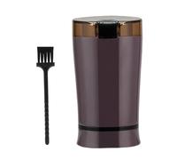 KANLVU Mini Stainless Steel Electric Pill Crusher Grinder, pill cutter for Small Large pills, pill grinder for Medication & Vitamin Tablets(Brown)