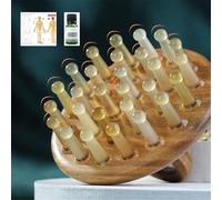 KANLVU Multifunctional Wood Therapy Massage Tools Meridian Pressure Brush & Cellulite Brush for Scalp Stimulation Body Shaping & Muscle Recovery(28 Nails A-Set)