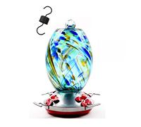 KANLVU Outdoor Hummingbird Feeder Leak-Proof Easy to Clean, Includes Ant Moats & Bee Guards, Ideal for Backyard Bird Watching(D)