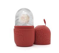 KANLVU Reusable Leak-Proof Silicone Ice Roller for Face, Diy Facial Massage Tool for Cold Therapy, Puffiness Eyes, Circulation, Recovery Soothe Skin,(Red)