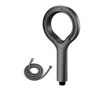 KANLVU Shower Head with Handheld, Ring Hollow Ion Drops Shower Head, High Pressure 3 Spray Modes Showerhead for Bathroom Cleaning(Grey,+1.5M Tube)