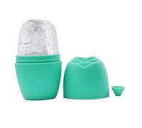 KANLVU Silicone Rose-Shaped Ice Mold Roller for Face, Reusable Ice Roller for Depuffing Eyes, Cooling Skin, Reducing Puffiness, and Gentle Facial Massage Ice Cube Beauty Tool(Green)