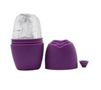 KANLVU Silicone Rose-Shaped Ice Mold Roller for Face, Reusable Ice Roller for Depuffing Eyes, Cooling Skin, Reducing Puffiness, and Gentle Facial Massage Ice Cube Beauty Tool(Purple)