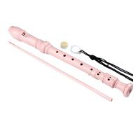 KANLVU Soprano Recorder Instrument with Case German Style 8 Holes 6 Holes Recorder Flute for Beginners, Students Music Enthusiasts, Includes Cleaning Rod Harp Flute(Pink,8 holes)