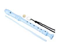 KANLVU Soprano Recorder Instrument with Case German Style 8 Holes 6 Holes Recorder Flute for Beginners, Students Music Enthusiasts, Includes Cleaning Rod Harp Flute(Blue,6 holes)