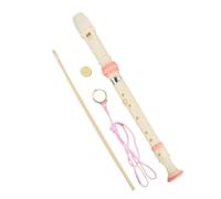 KANLVU Soprano Recorder Instrument with Case German Style 8 Holes 6 Holes Recorder Flute for Beginners, Students Music Enthusiasts, Includes Cleaning Rod Harp Flute(A,6 holes)