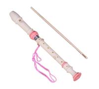 KANLVU Soprano Recorder Instrument with Cleaning Tools Bag German Style Recorder Flute Music Enthusiasts Harp Flute(Pink,6 holes)