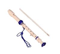 KANLVU Soprano Recorder Instrument with Cleaning Tools Bag German Style Recorder Flute Music Enthusiasts Harp Flute(Blue,8 holes)
