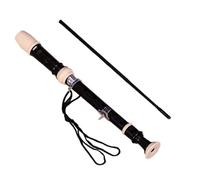 KANLVU Soprano Recorder Instrument with Cleaning Tools Bag German Style Recorder Flute Music Enthusiasts Harp Flute(Black,8 holes)