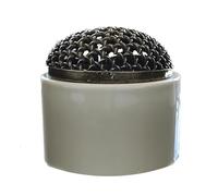 KANLVU Stylish Ceramic Garlic Keeper with Lid, Ventilated Garlic Holder for Freshness, Airtight Garlic Jar, Garlic Container for Countertop Display