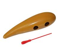 KANLVU Traditional Guiro Instrument Fish Shaped Authentic Latin Percussion with Protective Wax Coating Tone Block Musical Instrument with Scraper