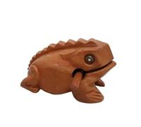 KANLVU Wooden Frog Instrument Professional Guiro Instrument, Traditional Cuban-Style Latin Percussion for Live Performances, Wood Block Instrument Music Education(G)