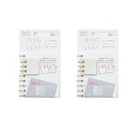 Kanmido Ring Note Set of 2 Transparent Double Ring Note Sheets 20 Pieces x 2