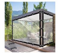 KANMR Garden Gazebo Curtains Pergola Side Panels with Grommets Customizable Transparent PVC Tarpaulin, for Patio, Porch, with Rope(2x2.5m)