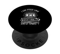 Kann Die Zeit Einfrieren Was Ist Deine Superkraft Photographer PopSockets Adhesive PopGrip