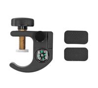 Kannlbaox GPS RTK Pole Clamp Data Collector Bracket, Adjustable Holder for GPS and RTK Measuring Instruments, Aluminum Alloy Handlebar Clamp with Small Compass, Suitable for Pole Diameter 38