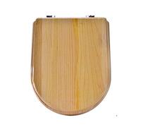 KANNORE Toilet seat, Wooden Toilet Seat, Slow Close, Anti Bacterial Toilet Lid, Easy to Mount, Stable Hinges, Bottom Fixing Fittings, for Family Bathroom-Big U