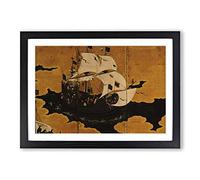 Kano Eitoku Japanese Oriental Framed Print | A2 Oak Framed Wall Art | Ready to Hang | Asian Nature Picture | Living Room Bedroom Lounge Office