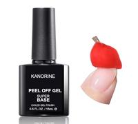 KANORINE Gel Nail Polish, 15ML Peel off Base Coat,Beginner-Friendly GelPolish,UV/LED Peelable Base Coat -Soak Off-Free Easy Removal Base Gel,Easy Removal Gel Base for Nail Art Beginners