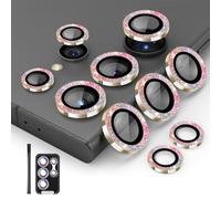 Kanosan for Galaxy S25 Ultra Camera Lens Protector Glitter Individual Aluminium Alloy Ring 9H Tempered Glass Bling Decorative Accessories Camera Cover for Samsung Galaxy S25 Ultra Glitter Colorful