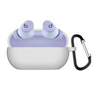 KANOYO Compatible with Beats Solo Buds,Full Body Protection Case,Supports Wireless Charging,Shock Resistant with Beats Solo Buds,With Carabiner (Grey)