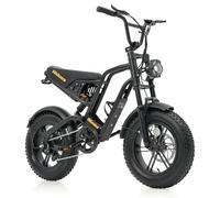 Kanpe Hidoes B6Mini Electric Bike for Adults/Teens,16" Fat Tire E-bike, 60KM Range Up to 25Km/h,Dual Suspension,All Terrain Tire Ebike Fit Age 13+