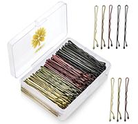 KANPRINCESS 200PCS 2.4Inch Bobby Pins Multi color,Pain-Free Bobby Pins for All Hair Types,Hair Pins for Women Girls,Hairpins for Buns with Box(Multicolor)