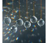 KANPURA 40mm Clear Crystal Ball 2026 Hanging Crystals Prisms Pendants Rainbow Maker for Windows, Feng Shui, Chandelier (10pcs)