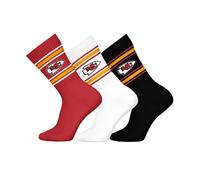 NFL Unisex Kansas City Chiefs Crew Socks Sport Socks (Pack of 3)