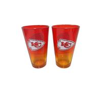 Kansas City Chiefs NFL Pint Glasses Glass Set of 2 475 ml