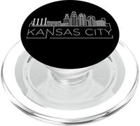 Kansas City Missouri, Minimalist Silhouette Downtown Skyline PopSockets PopGrip for MagSafe