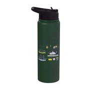Kansas City Skyline Fountains BBQ Baseball Interstate 70 Stainless Steel Insulated Water Bottle